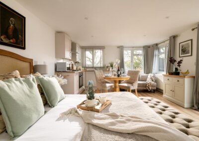 Meadow Cottage is a luxury, dog-friendly holiday chalet with a hot tub, sleeps two | Downwood Holidays, Dorset
